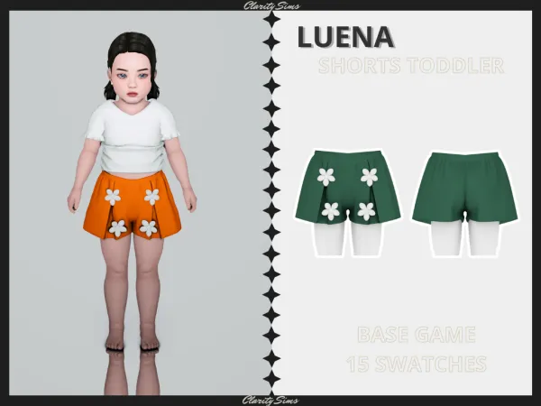 Alpha Luena Shorts Toddler - The Sims 4 Custom Content