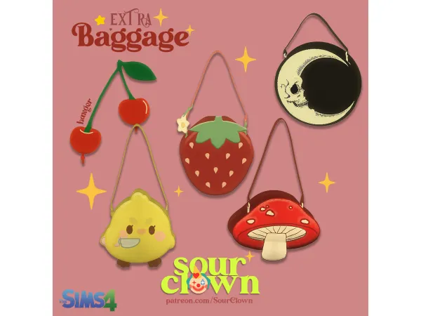 Maxis Match Extra Baggage by SourClown - The Sims 4 Custom Content