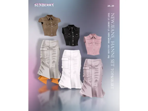 Alpha NewJeans Hanni 4SET 2434 - The Sims 4 Custom Content