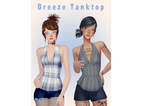Maxis Match Breeze Halter Top by wotunciba - The Sims 4 Custom Content