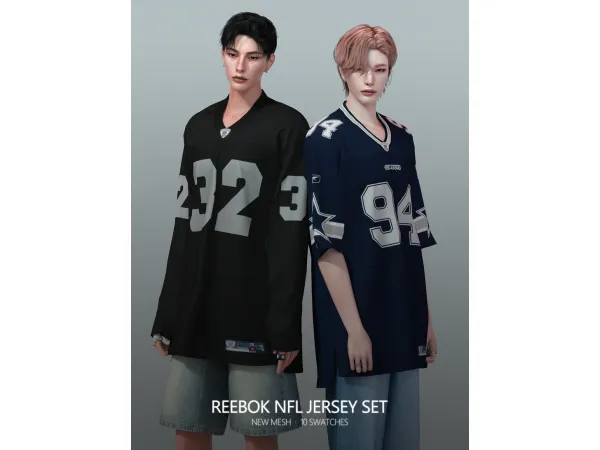 Alpha Reebok NFL Jersey Set by rona_sims - The Sims 4 Custom Content