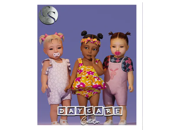 Alpha CAMUFLAJE DAYCARE Infant Collection (3 Onsies 2 Pacifiers Headband) FS by camuflaje - The Sims 4 Custom Content
