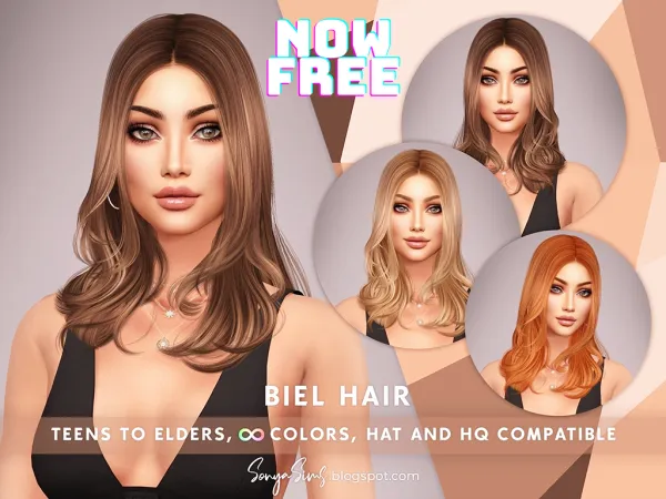 Alpha Jessica Biel Hair NOW PUBLIC by sonyasims - The Sims 4 Custom Content