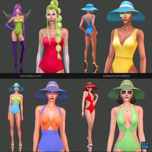 Maxis Match 2024 June 3 Beach Fashion by elfdor - The Sims 4 Custom Content