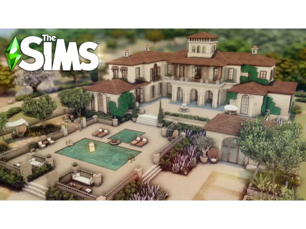 Maxis Match Huge Mediterranean Family House by bojanasims - The Sims 4 Custom Content