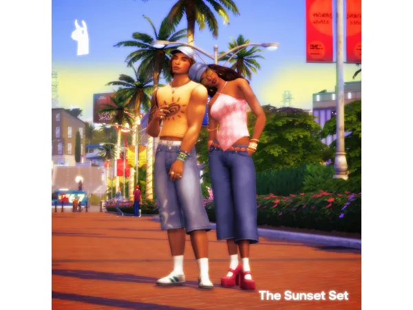 Maxis Match The Sunset Set (7 items) greenllamas by greenllamas - The Sims 4 Custom Content