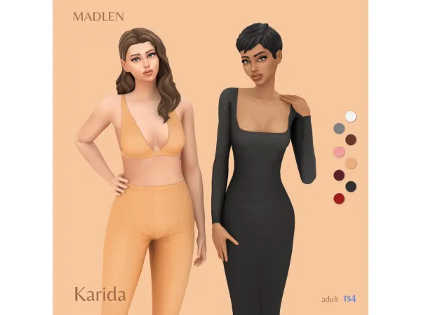 Maxis Match Karida Loungewear by Madlen - The Sims 4 Custom Content