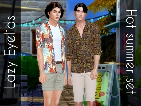 Alpha Hot summer set - The Sims 4 Custom Content