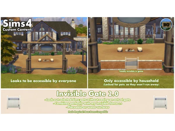 Maxis Match Invisible Gate 20 by Bakie - The Sims 4 Custom Content