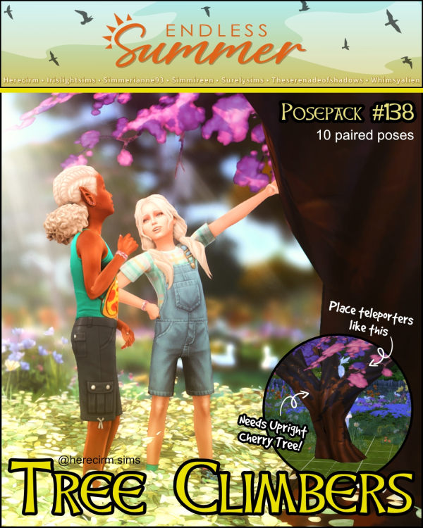 Mix Endless Summer Collab Tree Climbers by simsfinds - The Sims 4 Custom Content