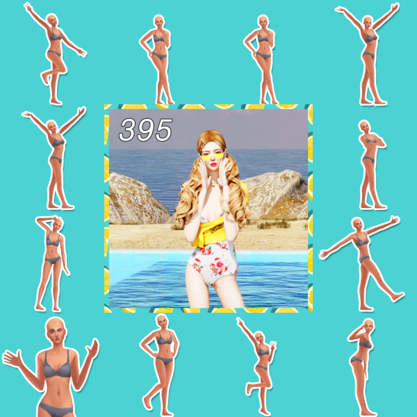 Mix 395 solo pose by simsfinds - The Sims 4 Custom Content