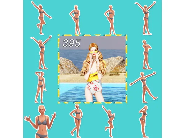 Mix 395 solo pose - The Sims 4 Custom Content