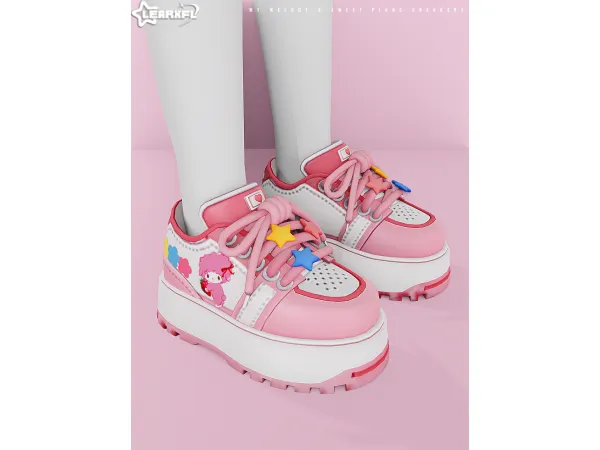 Mix My Melody Sweet Piano Sneakers [1217 Items] by Learxfl - The Sims 4 Custom Content
