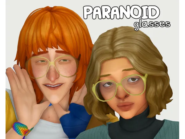 Mix PARANOID glasses - The Sims 4 Custom Content