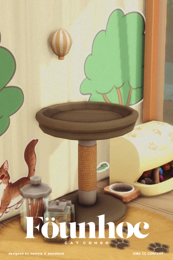 Maxis Match Cat Condo by simsfinds - The Sims 4 Custom Content