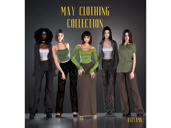 Alpha May Clothing Collection 2024 by astya96 - The Sims 4 Custom Content