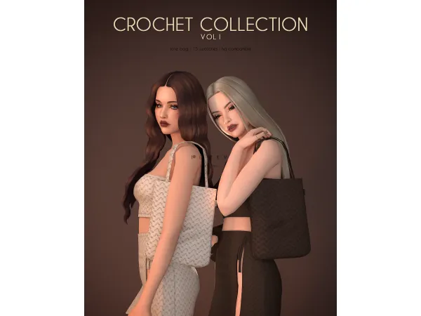 Mix Tote Bag Crochet Collection - The Sims 4 Custom Content