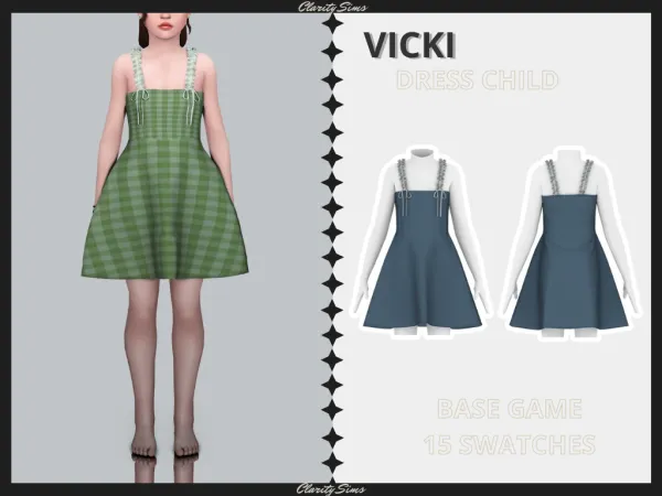 Alpha Vicki Dress Child - The Sims 4 Custom Content