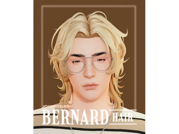 Maxis Match Bernard Hair by johnnysims - The Sims 4 Custom Content