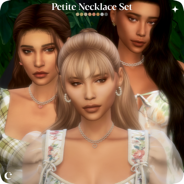Mix PETITE NECKLACE SET by simsfinds - The Sims 4 Custom Content