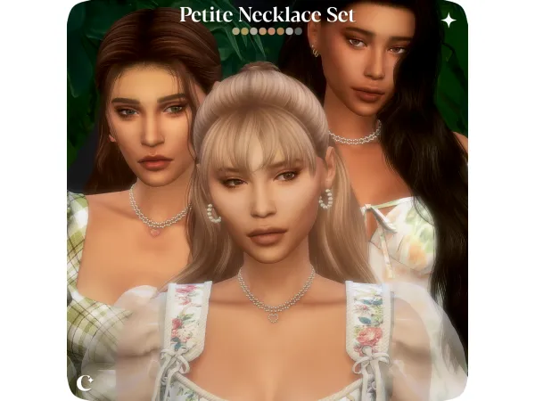 Mix PETITE NECKLACE SET - The Sims 4 Custom Content
