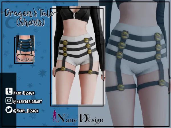Alpha Dragon's Tale Shorts by nanydesign - The Sims 4 Custom Content