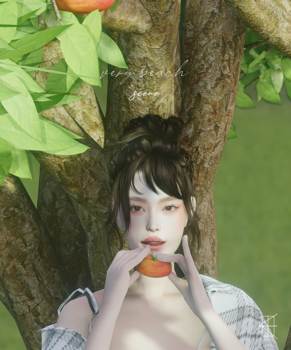 Alpha [Rosie]very peach scene(only blender) by simsfinds - The Sims 4 Custom Content