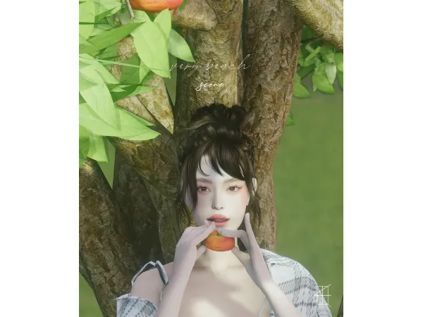Alpha [Rosie]very peach scene(only blender) by rosie_ts4 - The Sims 4 Custom Content