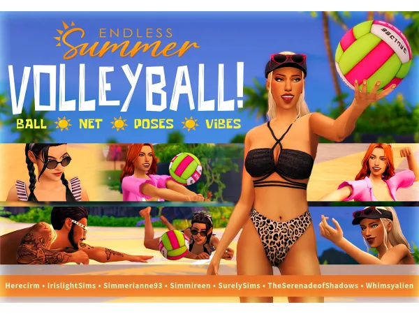 Pose Pack - Endless Summer // Volleyball! 🏐🔥 by surelysims