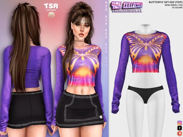 Alpha BUTTERFLY SET 502 BD1309 BD1310 - The Sims 4 Custom Content