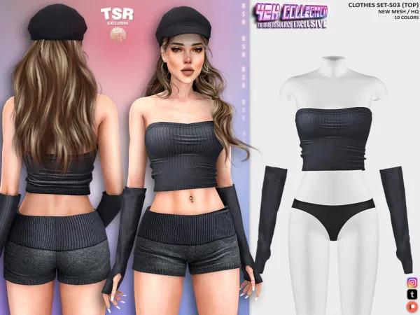 Alpha CLOTHES SET 503 BD1311 BD1312 - The Sims 4 Custom Content