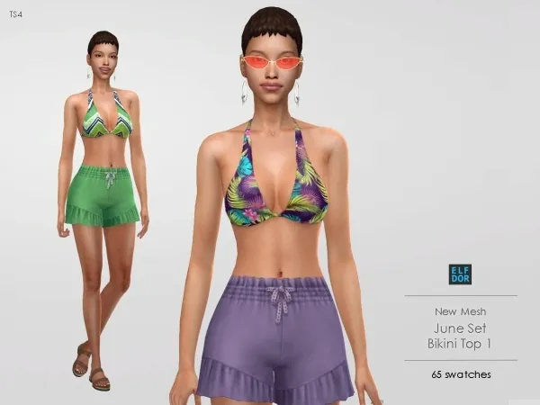 Mix Summer Bikini Top 1 - The Sims 4 Custom Content