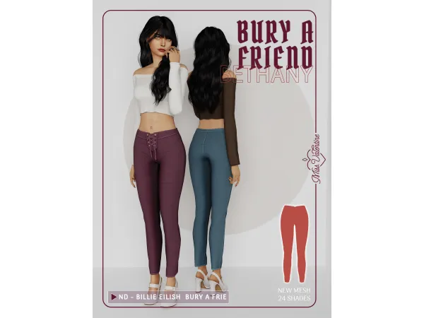 Alpha Bethany Pants by Valentina - The Sims 4 Custom Content