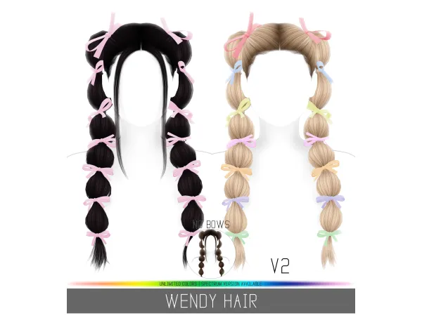 Alpha WENDY HAIR by simpliciaty - The Sims 4 Custom Content