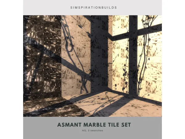 Alpha Asmant Marble Tile Set by simspirationbuilds - The Sims 4 Custom Content
