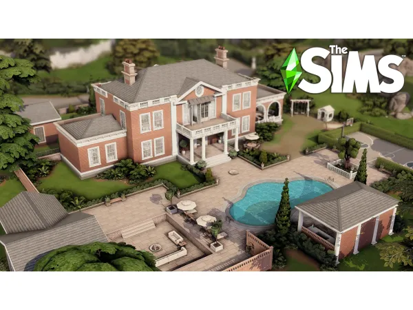 Maxis Match Huge Georgian Family House by bojanasims - The Sims 4 Custom Content