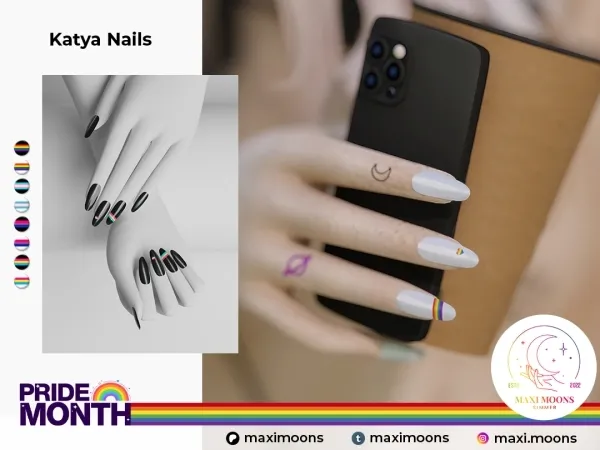 Alpha Katya Nails - The Sims 4 Custom Content