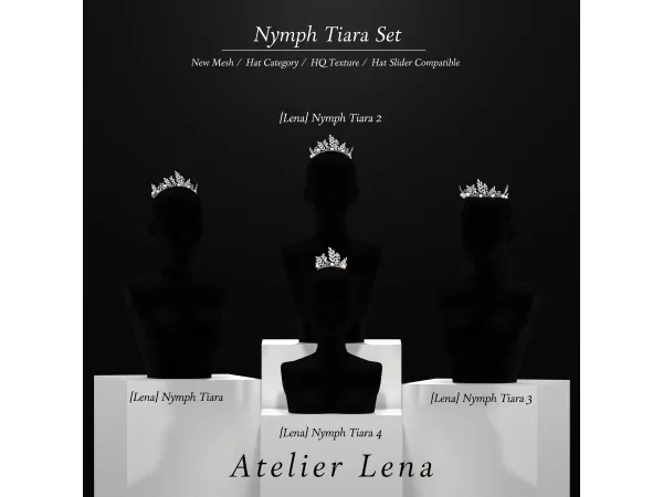 Alpha [Atelier Lena] Nymph Tiara Set by atelierlena - The Sims 4 Custom Content
