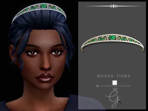 Mix Moana Tiara by GlitterberryFly - The Sims 4 Custom Content