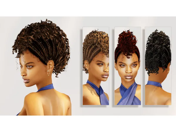 Alpha Luciana Hairstyle by DarkNighTt - The Sims 4 Custom Content