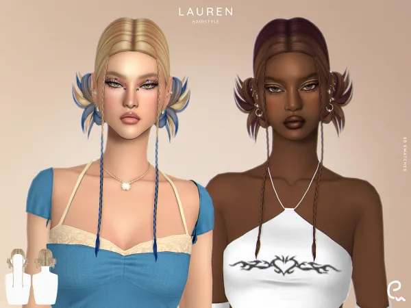 Maxis Match [EnriqueS4] Lauren Hairstyle by enriques4 - The Sims 4 Custom Content