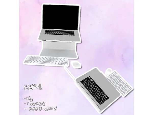 Alpha obj laptop stand - The Sims 4 Custom Content