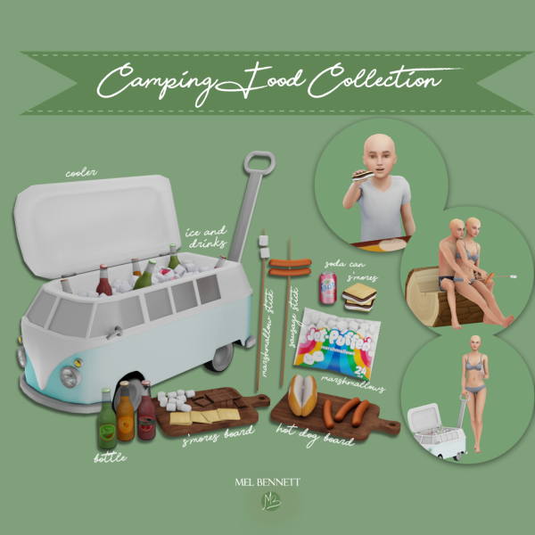 Mix Camping Food Collection by melbennett - The Sims 4 Custom Content