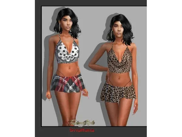 Alpha top skirt - The Sims 4 Custom Content