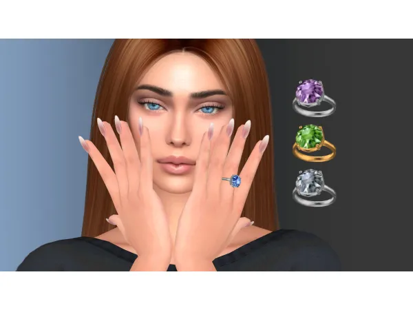 Alpha Rivoli crystal ring - The Sims 4 Custom Content