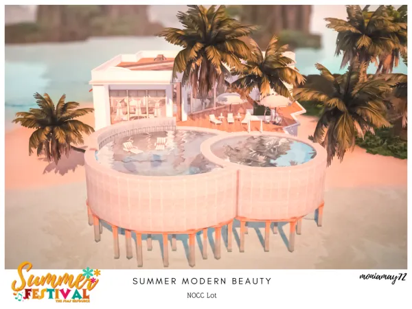 Maxis Match Beach home 3bd3ba - The Sims 4 Custom Content