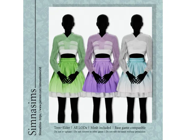 Alpha Ditto Hanbok Dress by simnasimsworld - The Sims 4 Custom Content