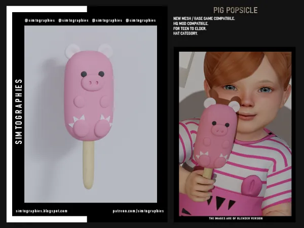 Alpha Pig Popsicle - The Sims 4 Custom Content