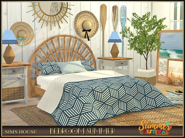 Alpha BEDROOM SUMMER - The Sims 4 Custom Content