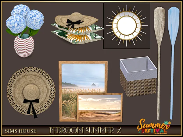 Alpha BEDROOM SUMMER 2 - The Sims 4 Custom Content